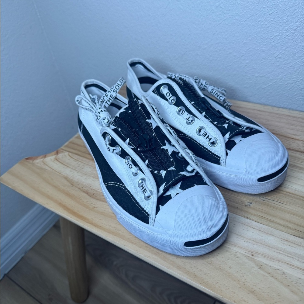 Black and White Low-Top Converse
